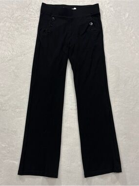 Betabrand Black 6-Button Bootcut Pull-on Yoga Pants Women Size S